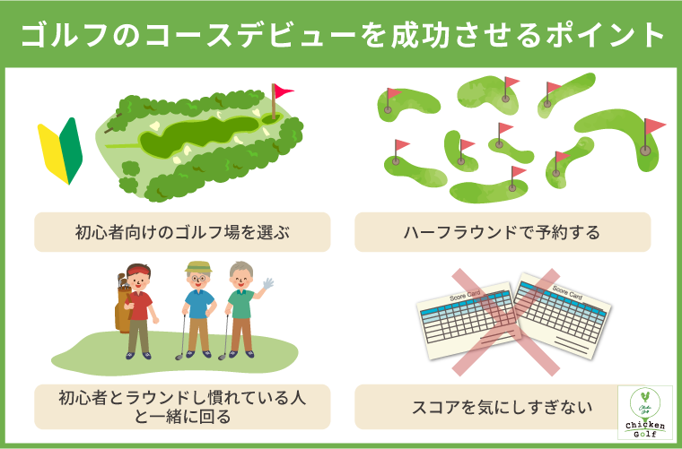 ゴルフのコースデビュー完全ガイド！初心者が抑えたいスキル・マナー 